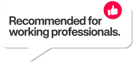 Recommended for working professionals