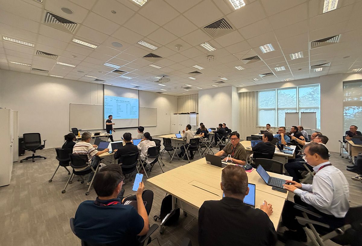 Changi East Cluster participants attending the GA100 private run at the Changi East Project Office
