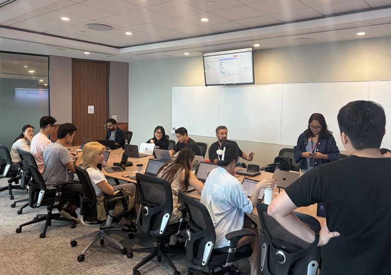DBS Business Design team during the private GA100 run