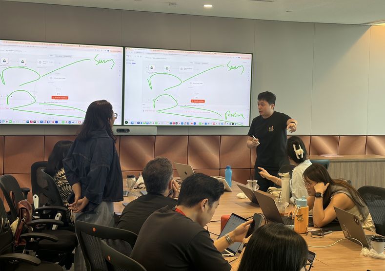 DBS Business Design team during the private GA100 run