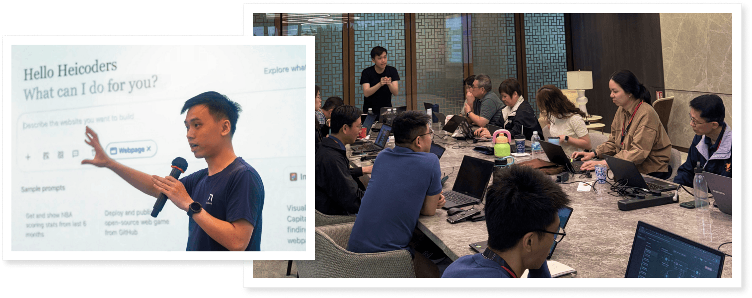 Heicoders Academy learners at an AI and machine learning training session